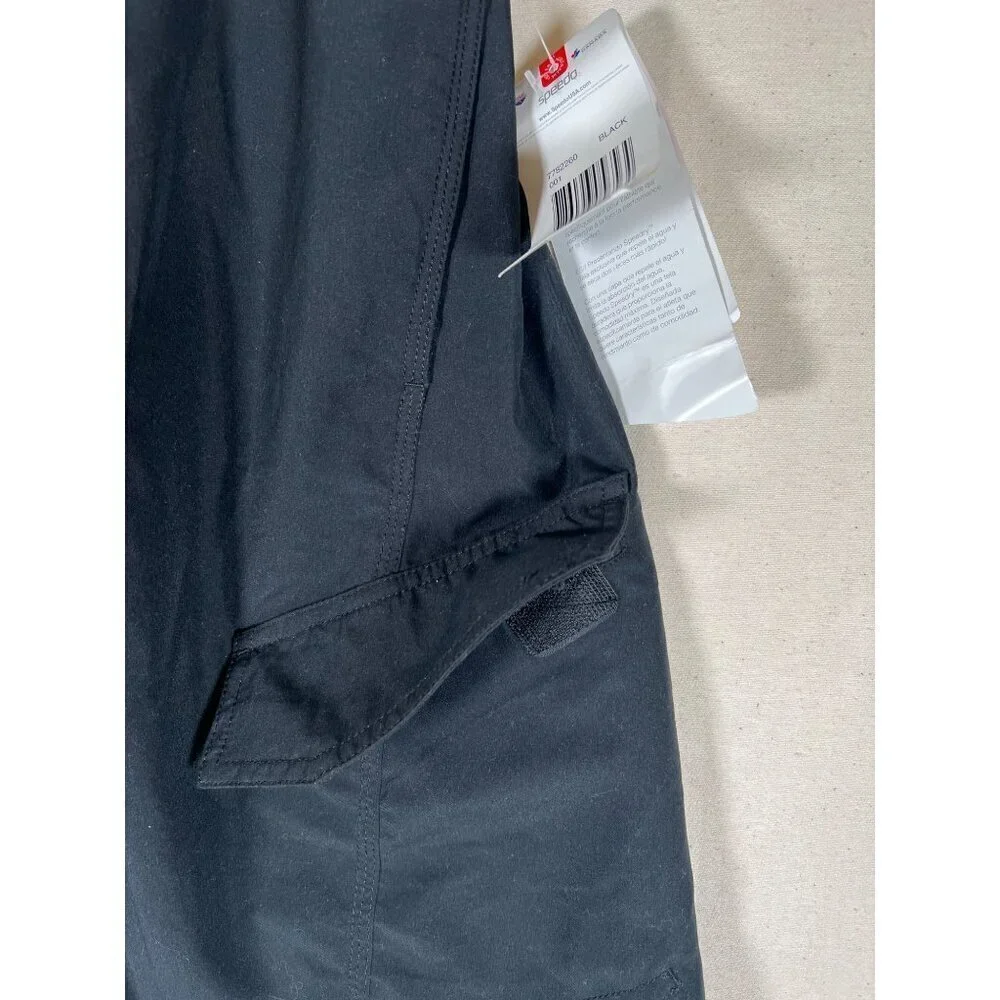 NWT Speedo Size M Black Red‎ Black Swim Shorts / Trunks Color Blocked Speedry